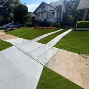 Concrete ribbon driveways