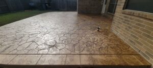 Stamped patio by Sam The Concrete Man