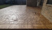 Stamped patio by Sam The Concrete Man
